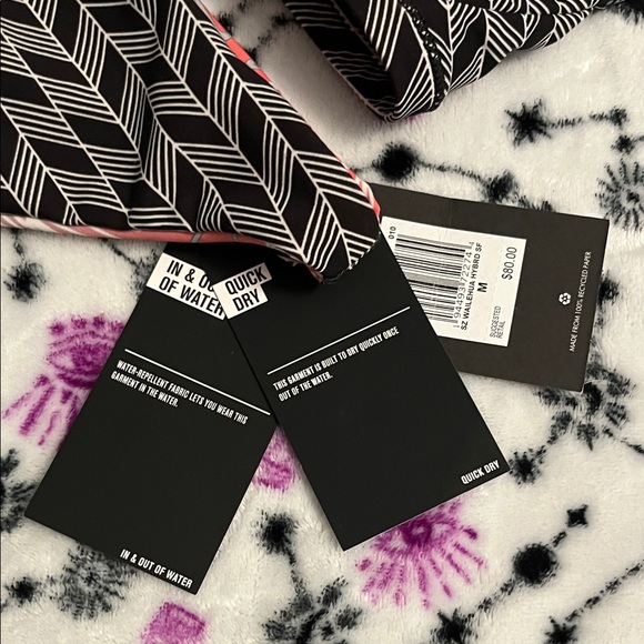 Hurley WAILEHUA REVERSABLE LEHUA🌸SIG ZANE pink&black👙L=Top MED=bottom RARE SUIT - Picture 9 of 13